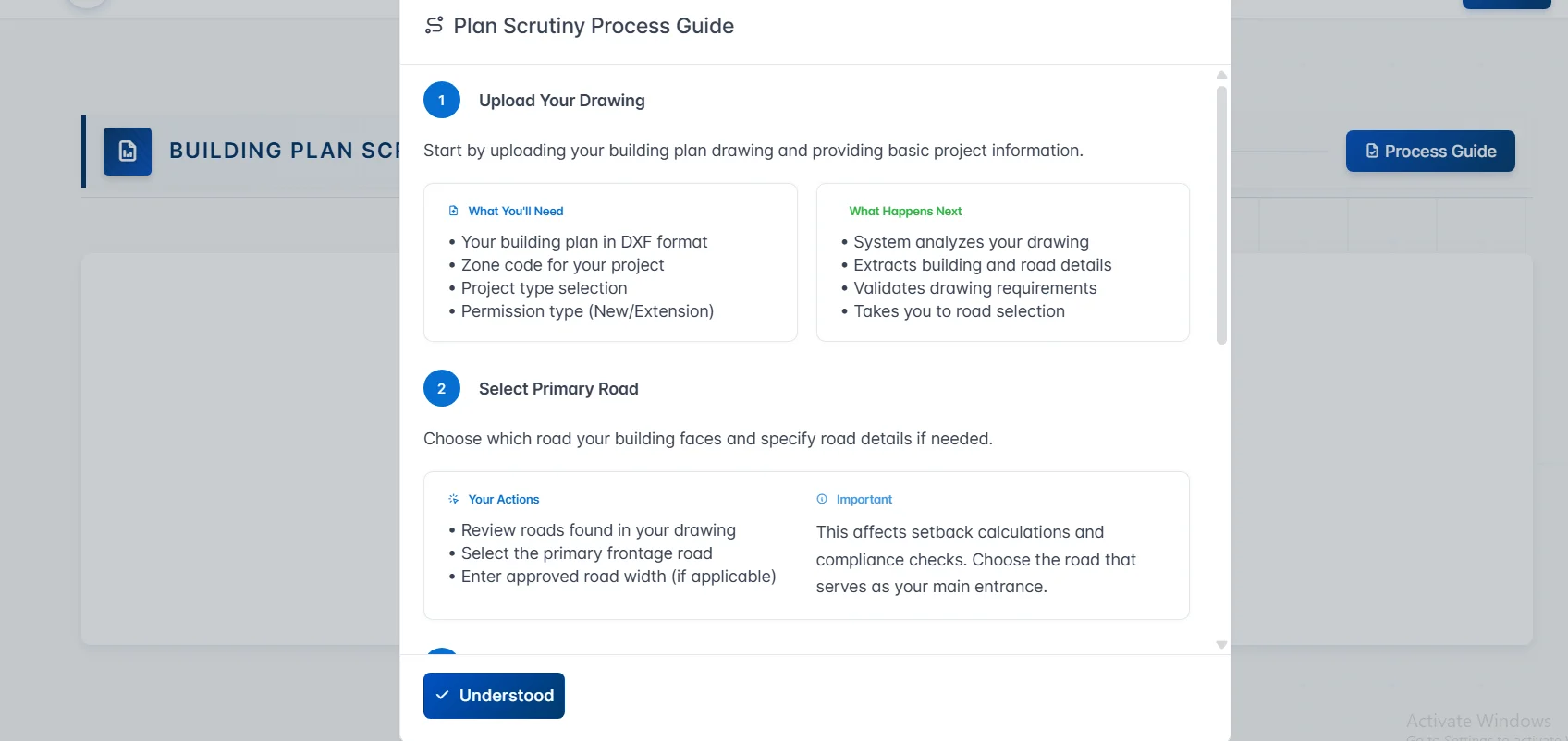  Plan scrutiny process